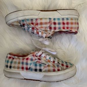 Superga Classic Gingham Rainbow Canvas Sneaker 6